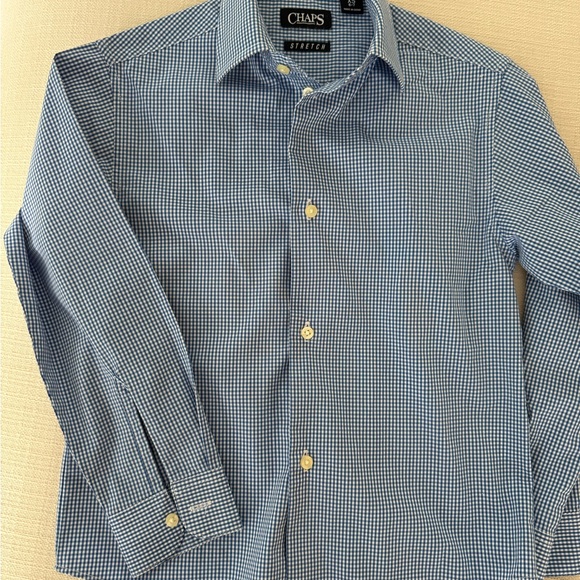 Chaps Kid’s Blue Checkered Shirt - Picture 1 of 2